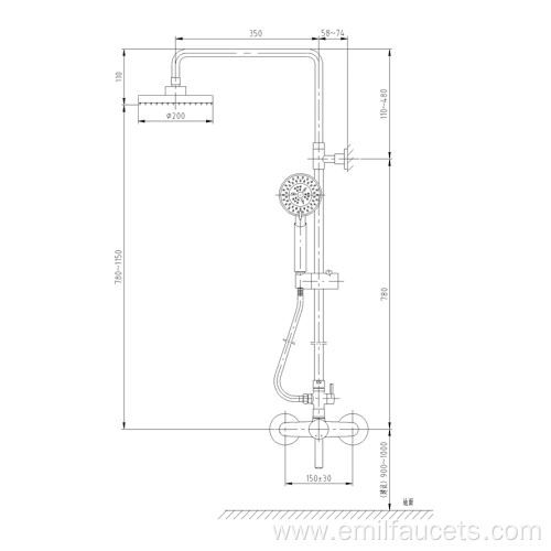 Shower room tap fixtures faucet mixer